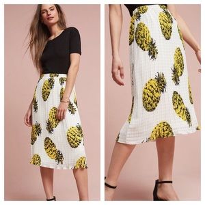 Anthropologie high-waisted pineapple skirt